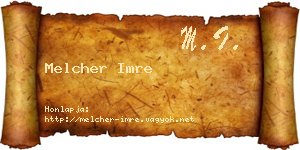 Melcher Imre névjegykártya